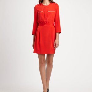 Theory Brunella Dress | Size 8 | Red/Vermillion | NWOT